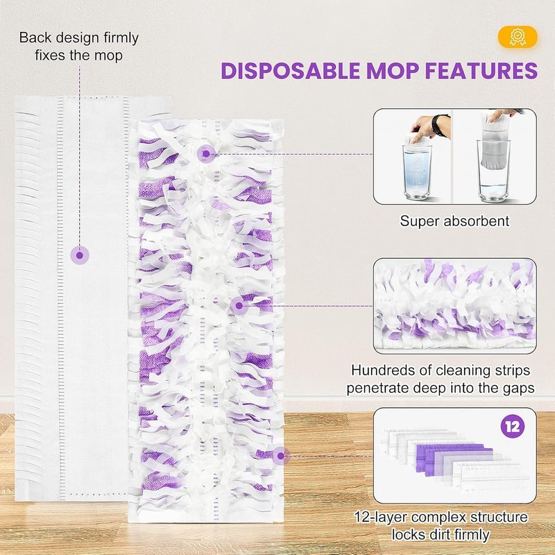 Bpbdzz 15 Pack Power Mop Refills Compatible with Swiffer PowerMop Multi-Surface Floor Mop and Swiffer PowerMop Wood Mop  Replacement Power Mop Pads - Image 4
